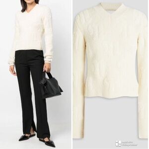 Nanushka Dian chunky v neck wool sweater NWOT